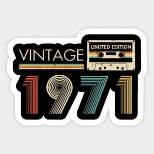 Vintage 1971 Limited Edition Cassette 53rd Birthday Sticker